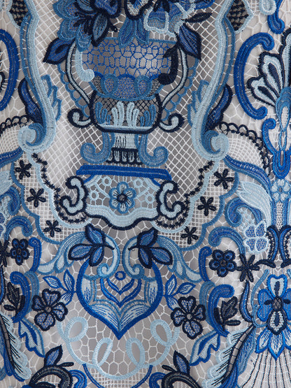 Güpür Dantel Arkası Yırtmaçlı Etek