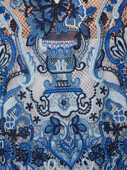 Güpür Dantel El İşlemesi Taşlı Kazak