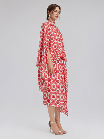 İpek Desenli Bağlamalı Etek