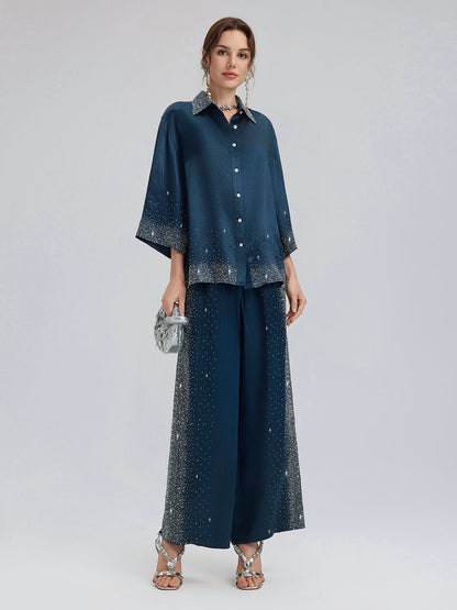 Taşlı Truvakar Kollu Gömlek