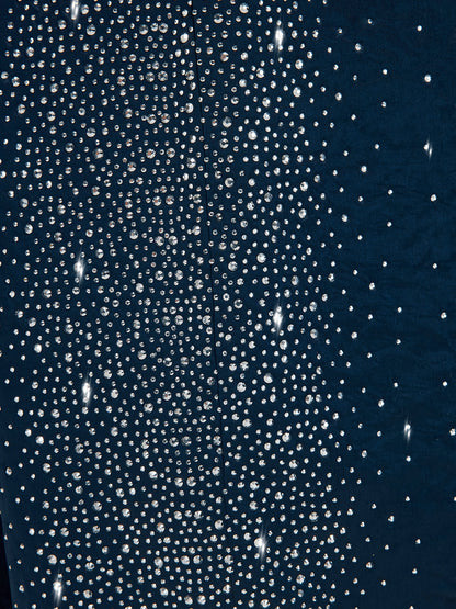 Taşlı Beli Lastikli Bol Pantolon