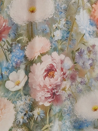 Empresyonist Çiçekli İpek Etek