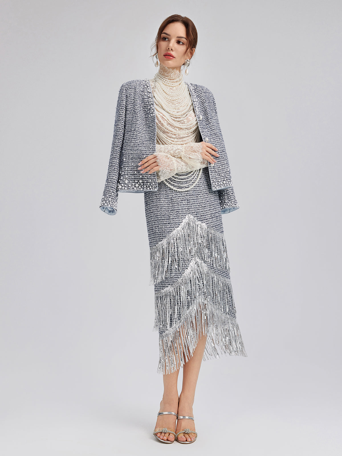 Fransız Dantelli Kazak Bluz