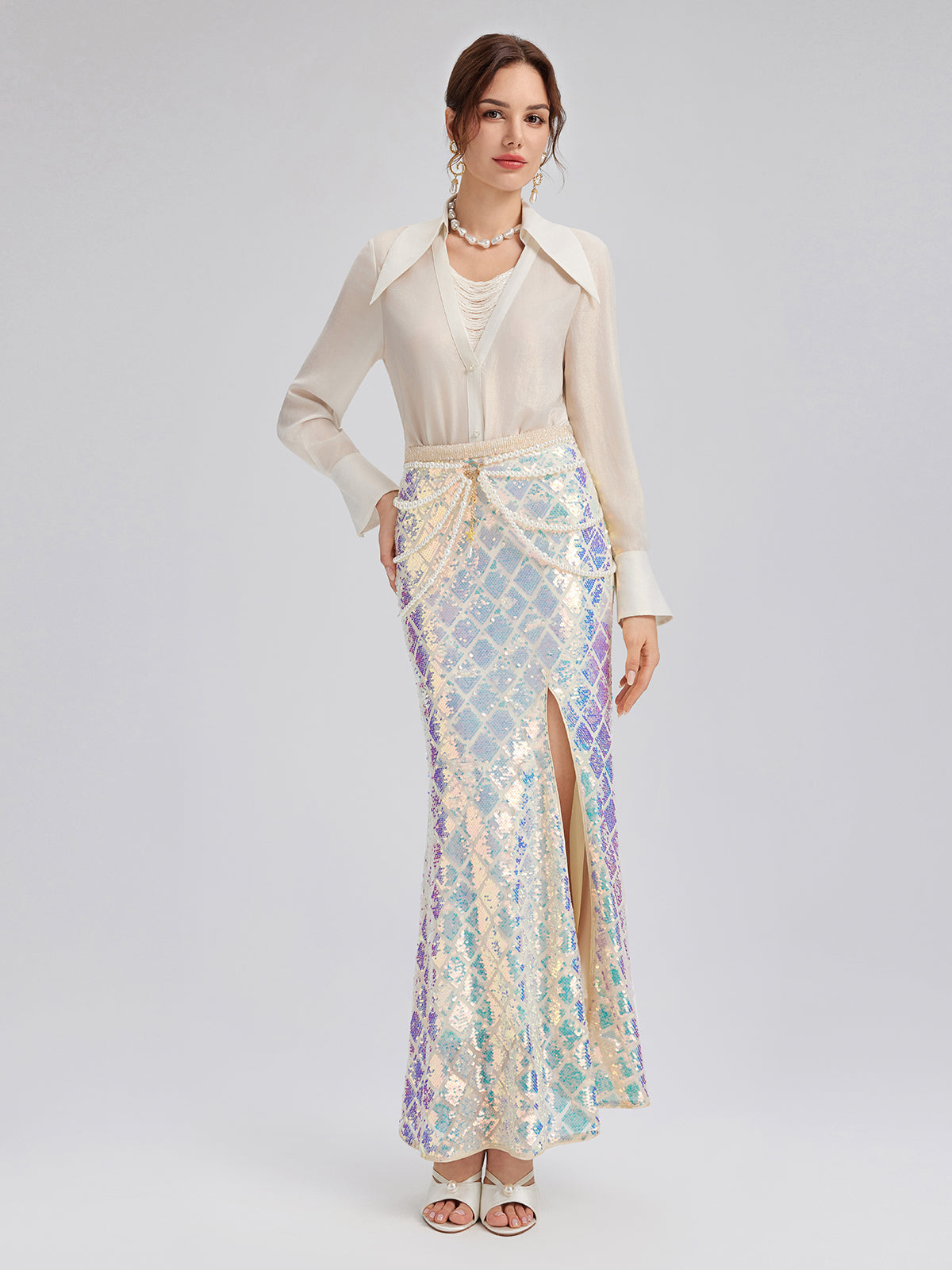 Yanar Döner Pullu Yırtmaçlı Balık Etek