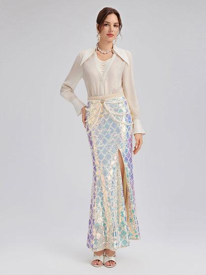 Yanar Döner Pullu Yırtmaçlı Balık Etek