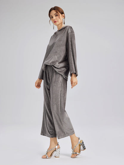 Tüyleri Çıkabilir El İşlemesi Lastikli Pantolon