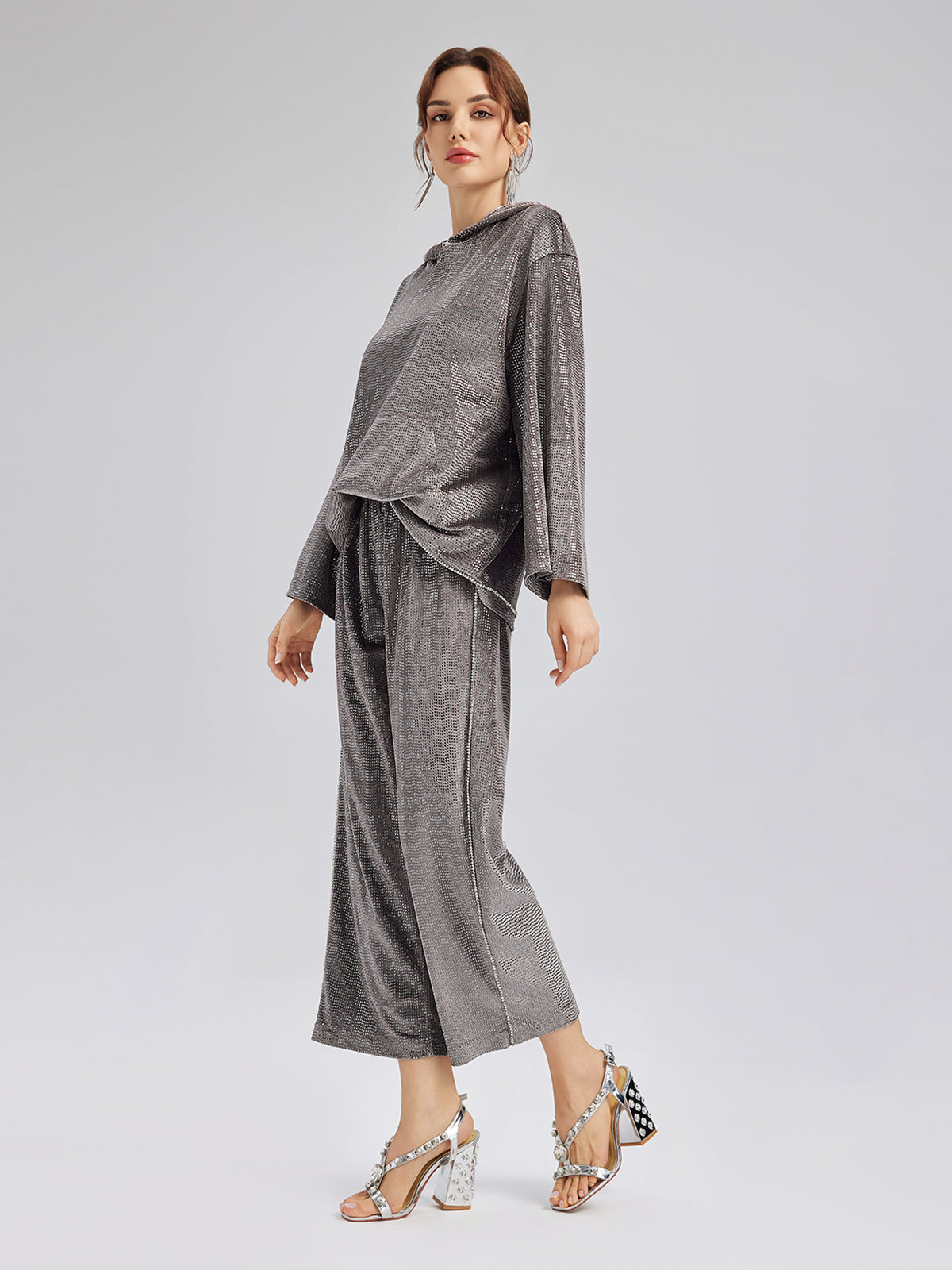 Tüyleri Çıkabilir El İşlemesi Lastikli Pantolon