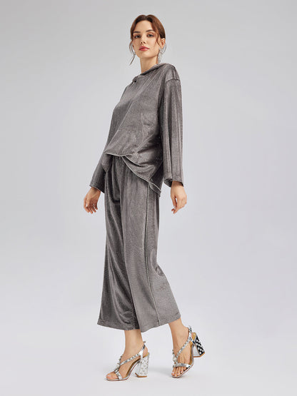 Tüyleri Çıkabilir El İşlemesi Lastikli Pantolon