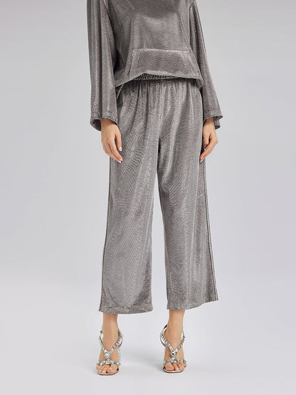 Tüyleri Çıkabilir El İşlemesi Lastikli Pantolon