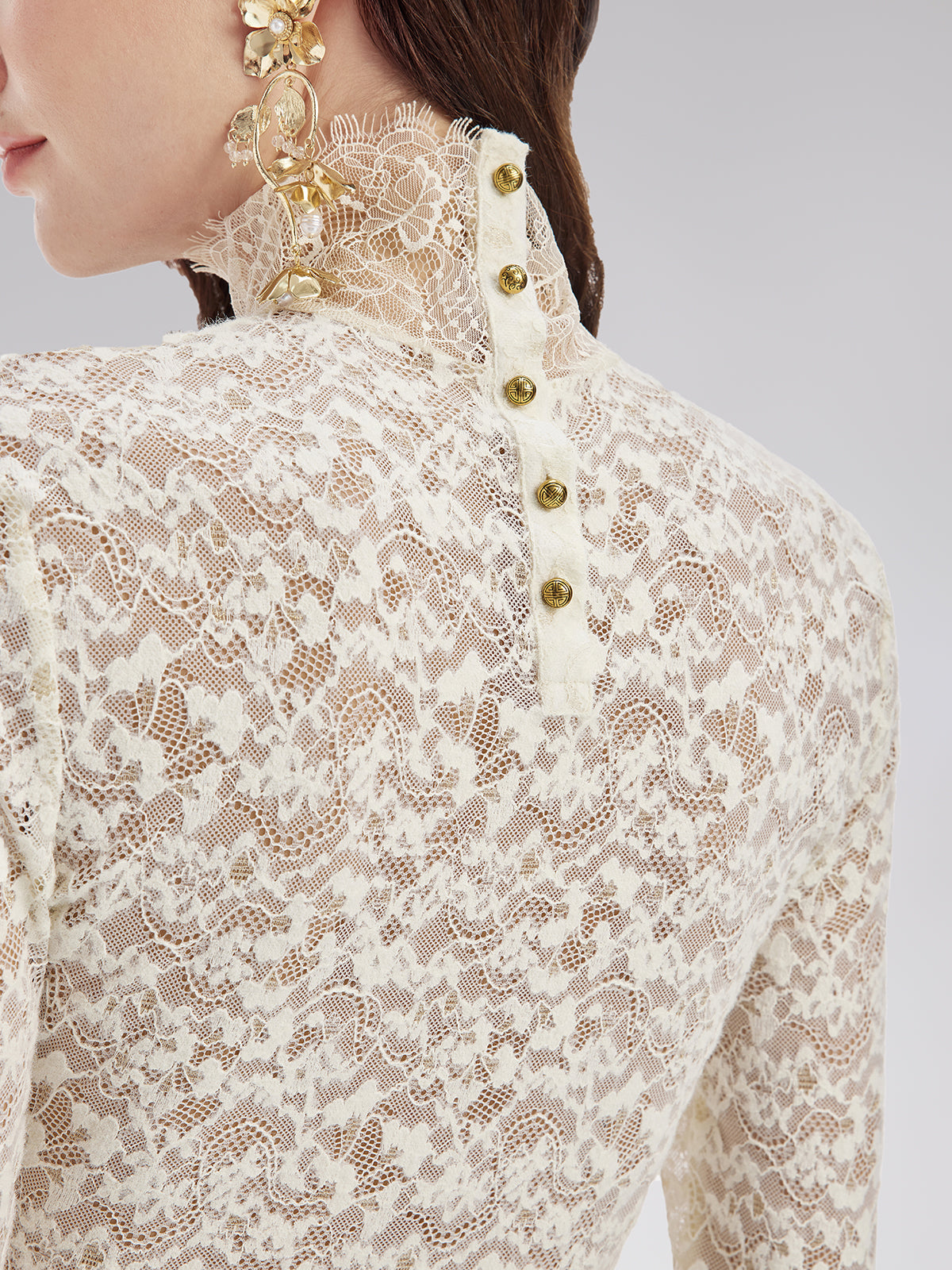 Fransız Dantelli Kazak Bluz