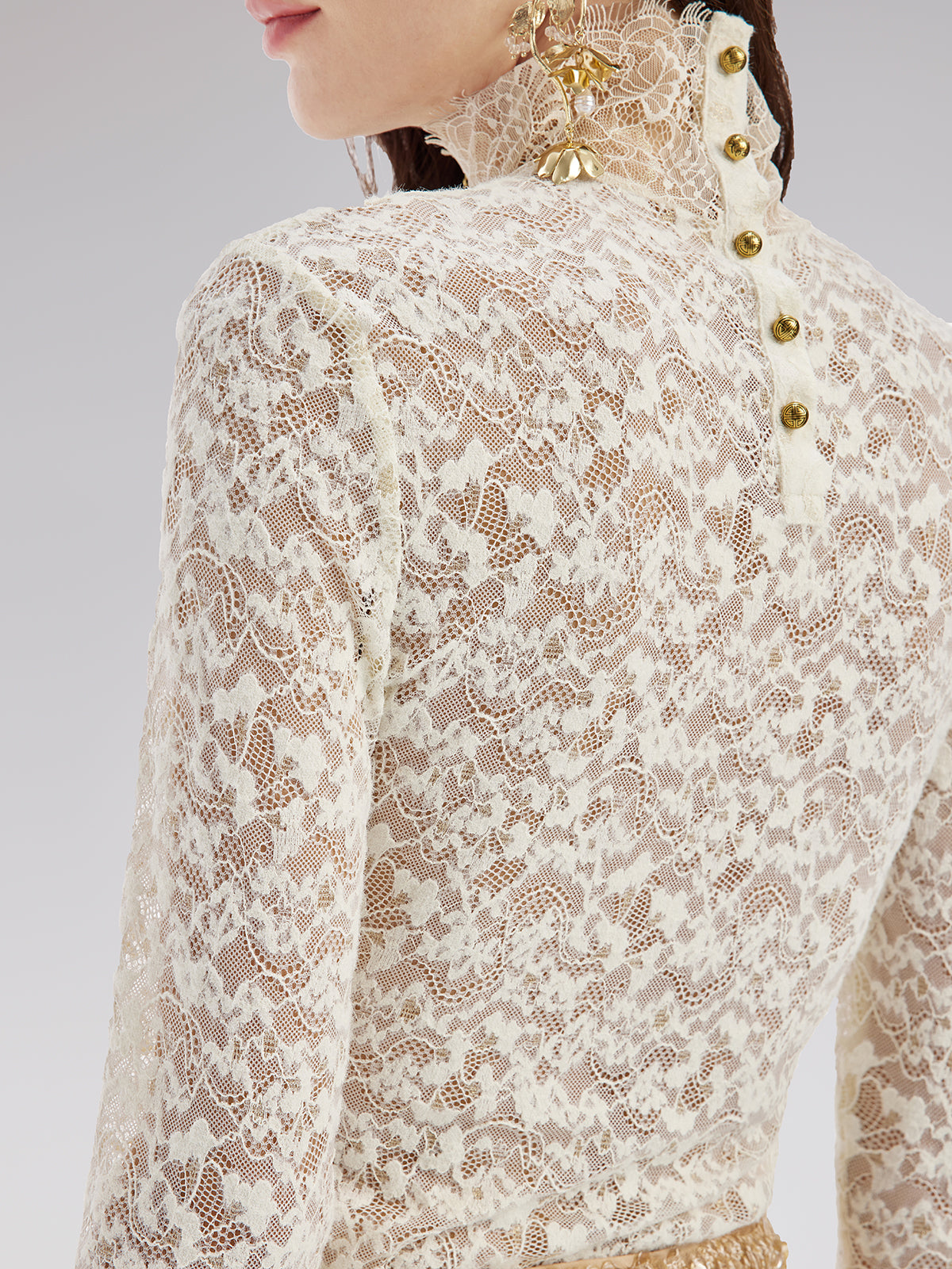 Fransız Dantelli Kazak Bluz