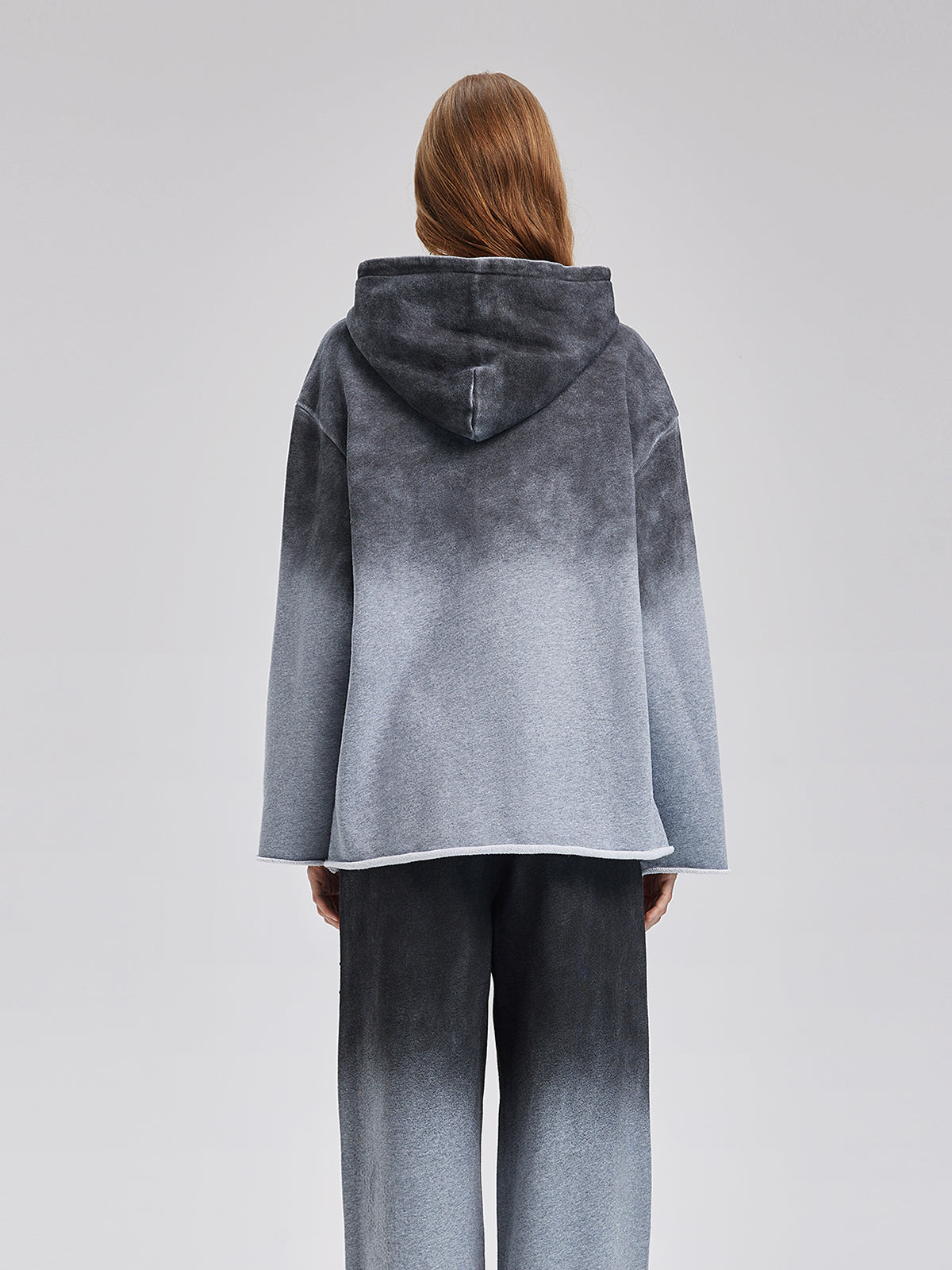 Renk Geçişli Yıldızlı Boncuklu Kapüşonlu Üst