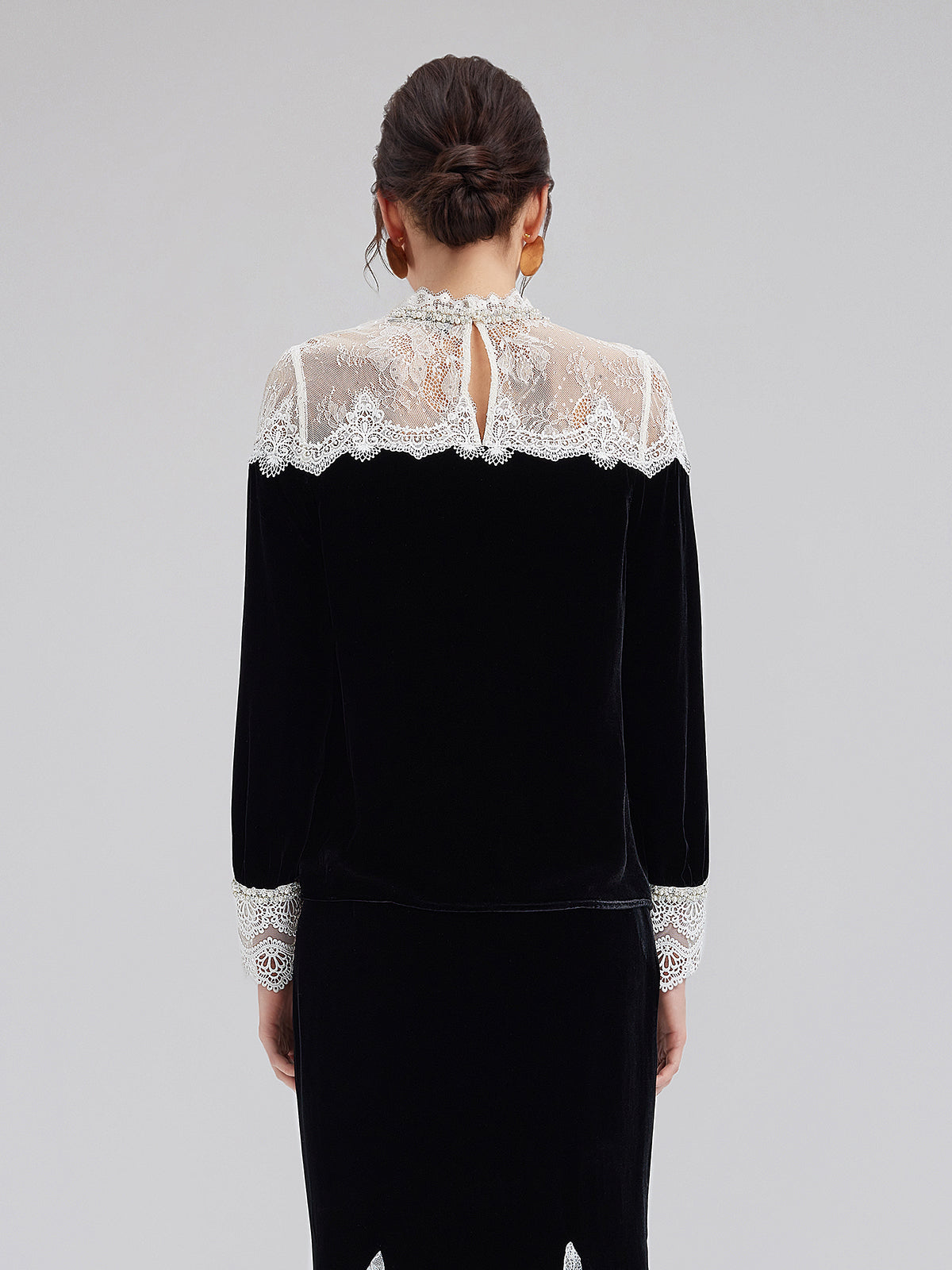 Dantel Kadife Lüks Bluz