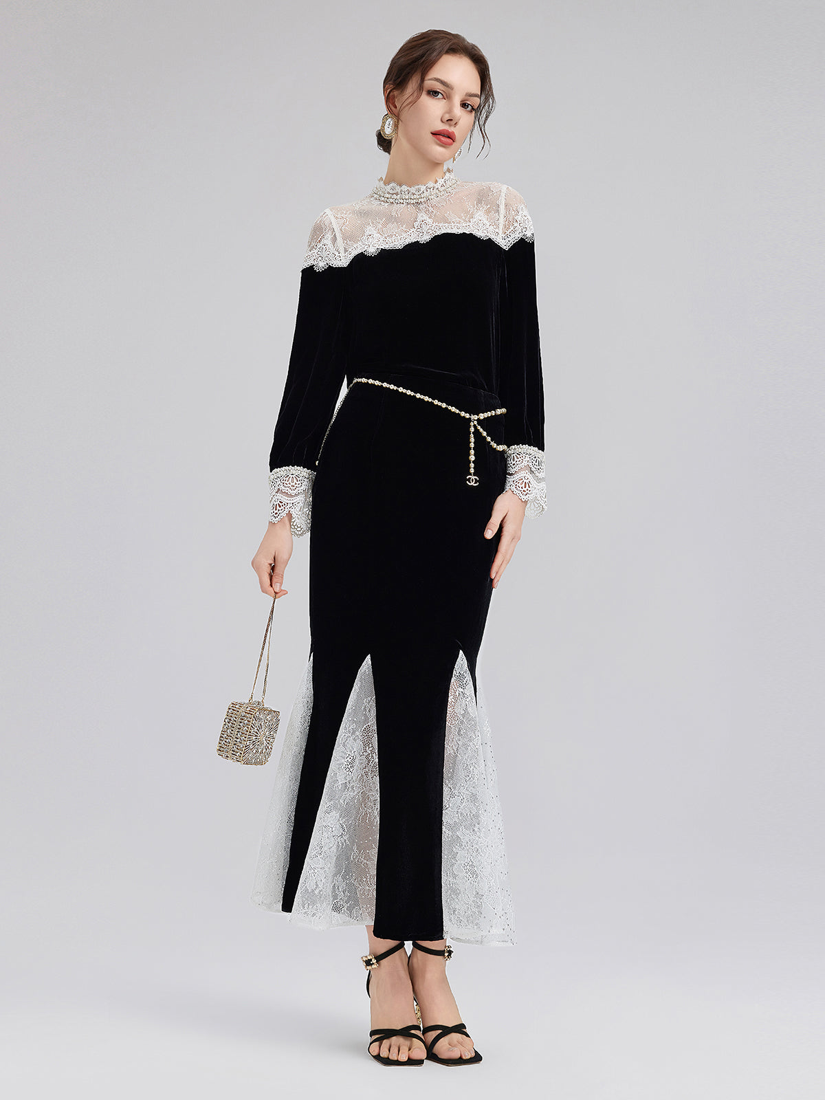 Dantel Kadife Lüks Bluz