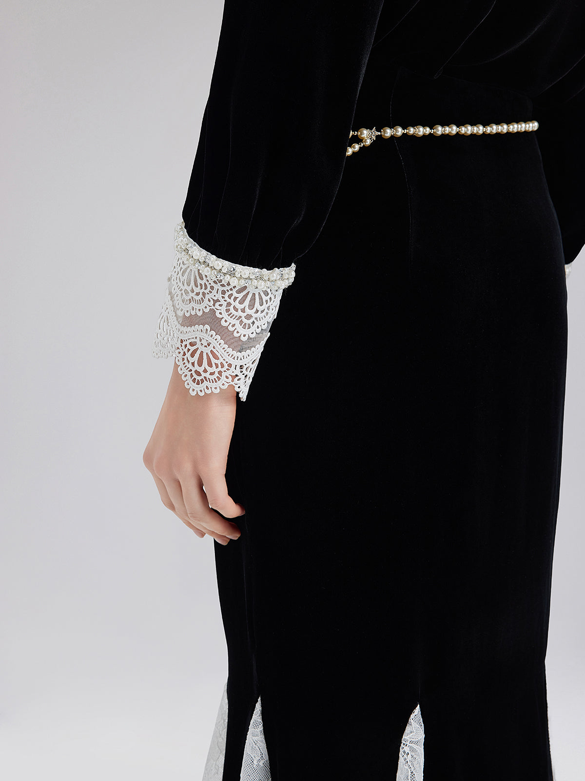 Dantel Kadife Lüks Bluz