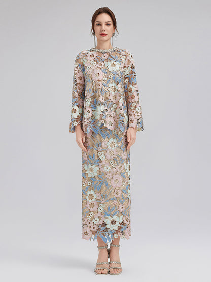 Özel Güpür Dantel Çiçekli Etek