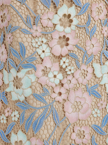 Özel Güpür Dantel Çiçekli Etek