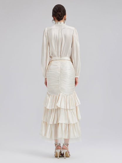 Romantik Ada Temalı Saten Bluz