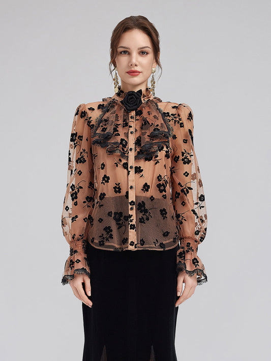 Vintage Fırfırlı Saray Gömleği