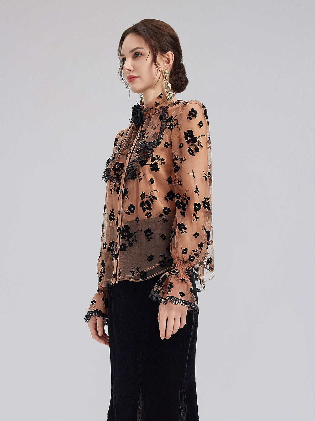 Vintage Fırfırlı Saray Gömleği