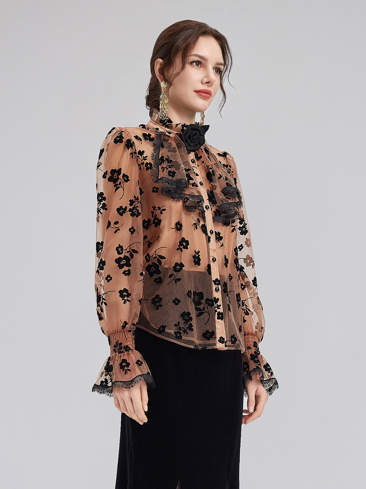 Vintage Fırfırlı Saray Gömleği