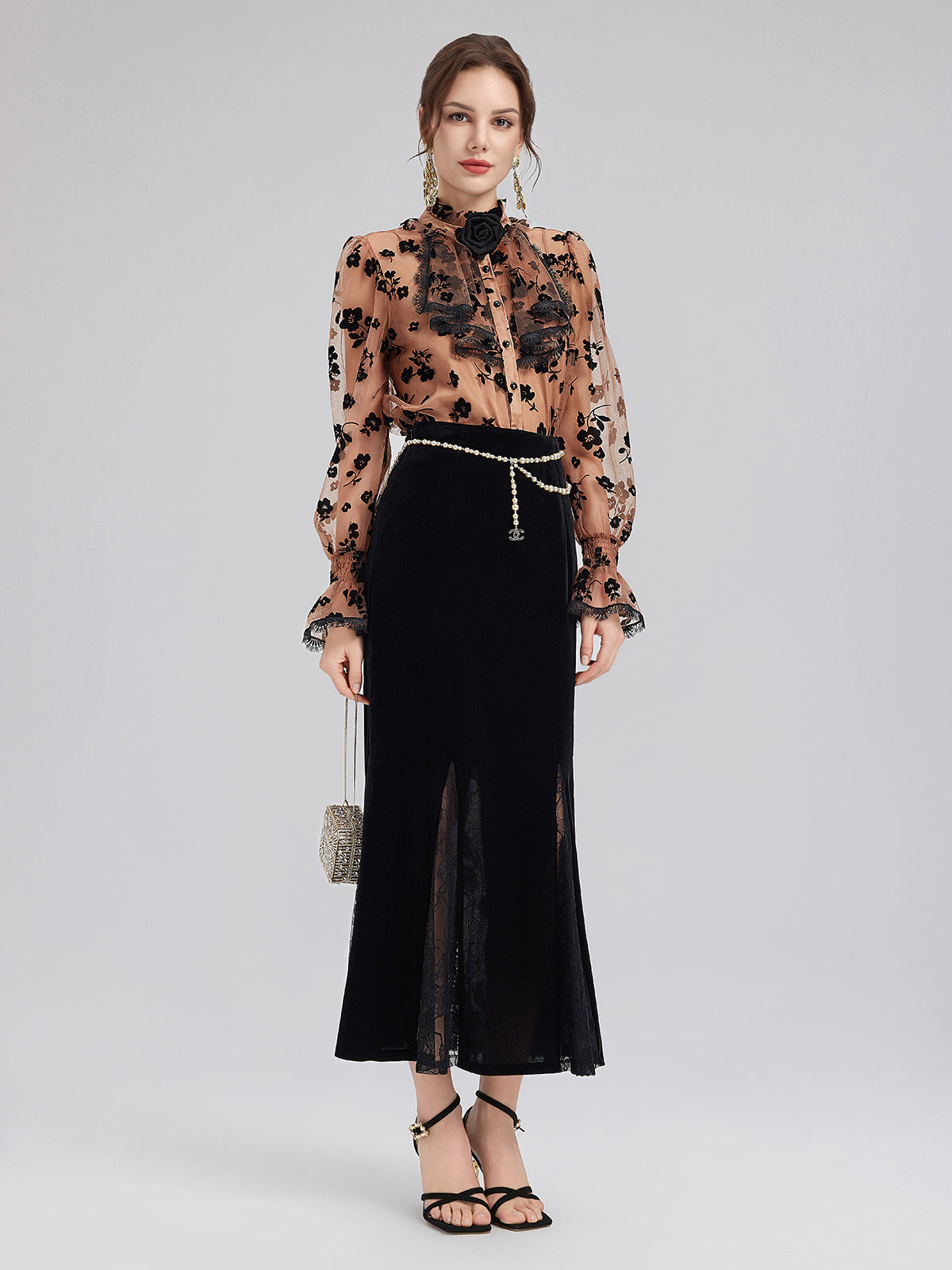 Vintage Fırfırlı Saray Gömleği