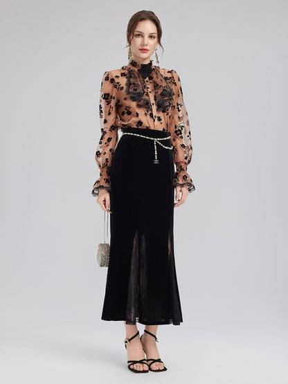 Vintage Fırfırlı Saray Gömleği