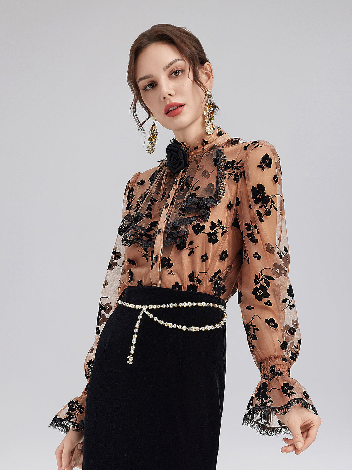 Vintage Fırfırlı Saray Gömleği