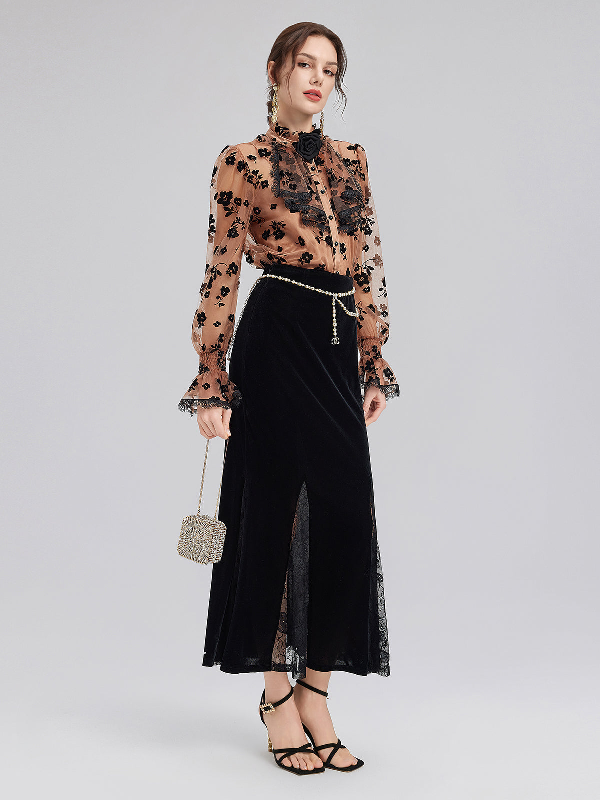 Vintage Fırfırlı Saray Gömleği