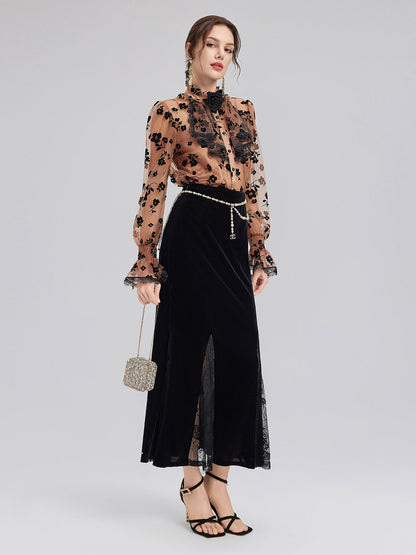 Vintage Fırfırlı Saray Gömleği