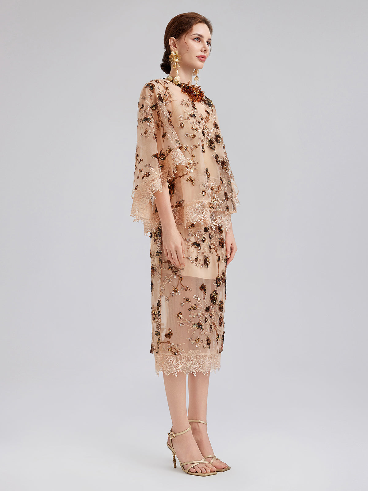 Lüks Nakışlı Pullu Etek