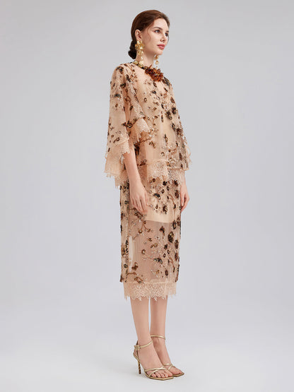 Lüks Nakışlı Pullu Etek