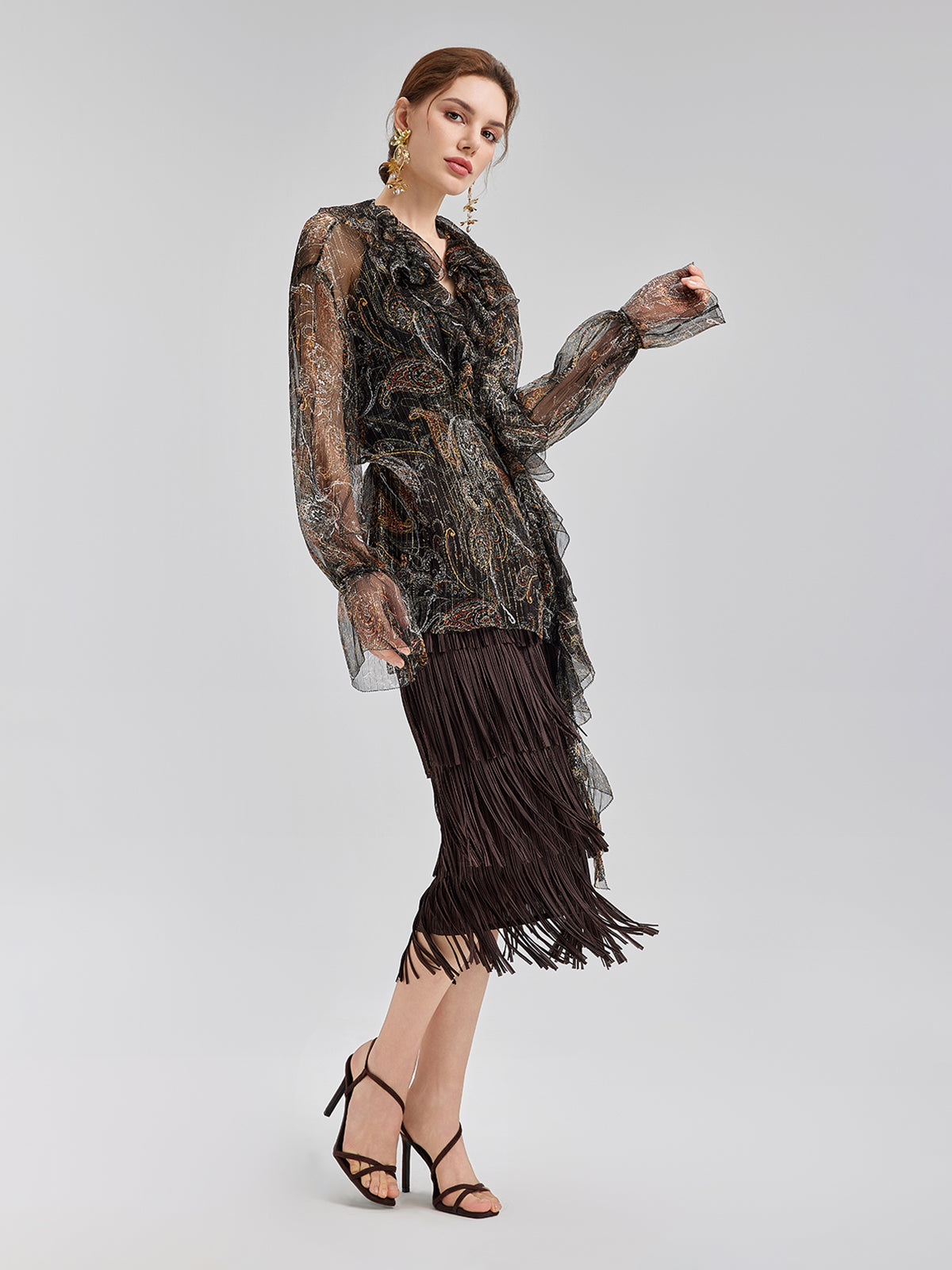 Kovboy Tarzı Püsküllü Etek