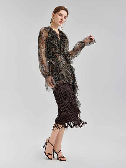 Kovboy Tarzı Püsküllü Etek