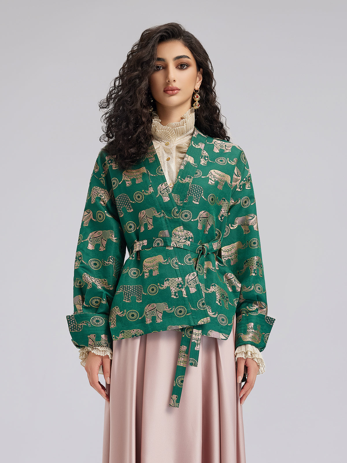 Zarif Kruvaze Yaka Ceket