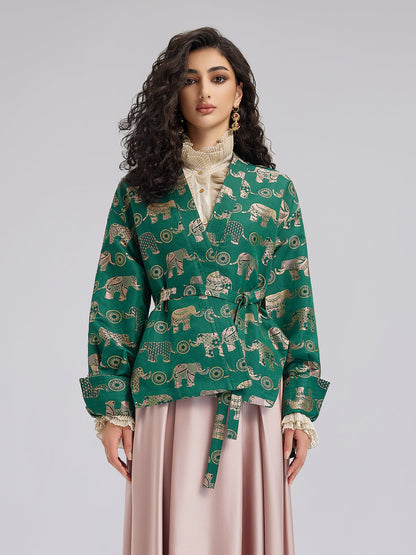 Zarif Kruvaze Yaka Ceket