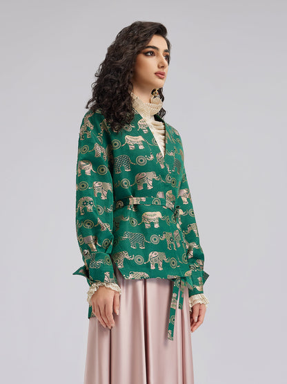 Zarif Kruvaze Yaka Ceket