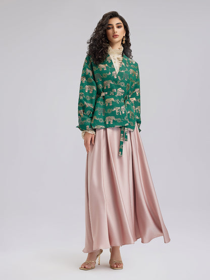 Zarif Kruvaze Yaka Ceket