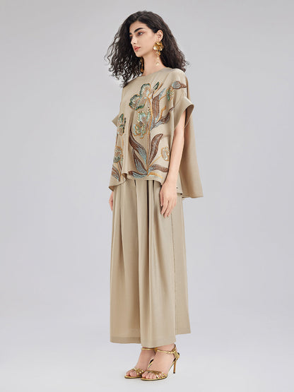 Vintage Metal Zincirli Bol Pantolon