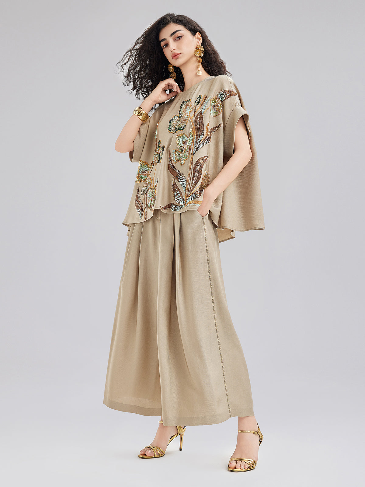 Vintage Metal Zincirli Bol Pantolon