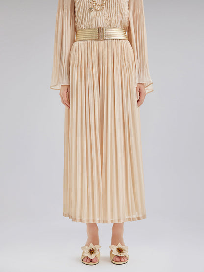 Lüks Pileli Şık Rahat Lastikli Pantolon