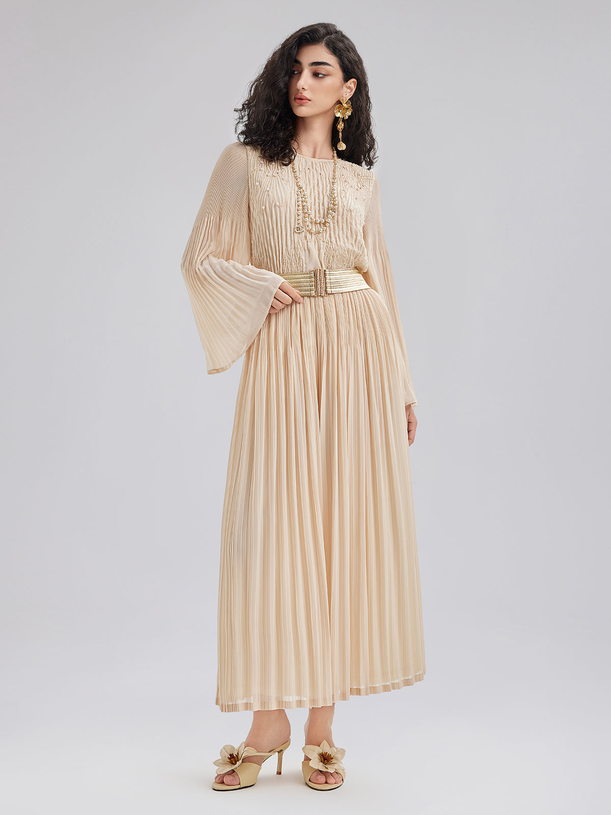 Lüks Pileli Şık Rahat Lastikli Pantolon