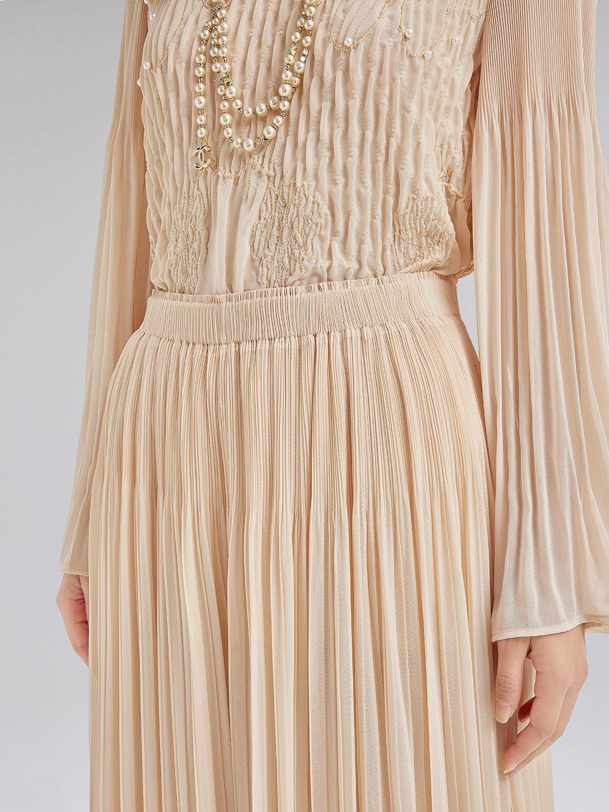 Lüks Pileli Şık Rahat Lastikli Pantolon