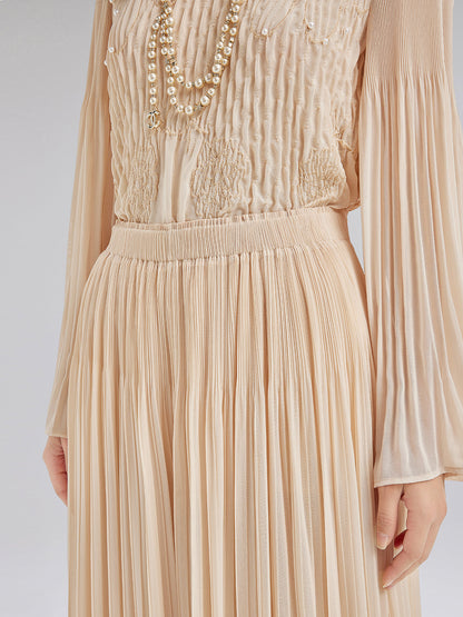 Lüks Pileli Şık Rahat Lastikli Pantolon