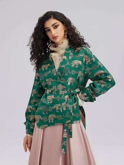 Zarif Kruvaze Yaka Ceket