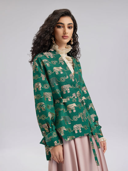 Zarif Kruvaze Yaka Ceket