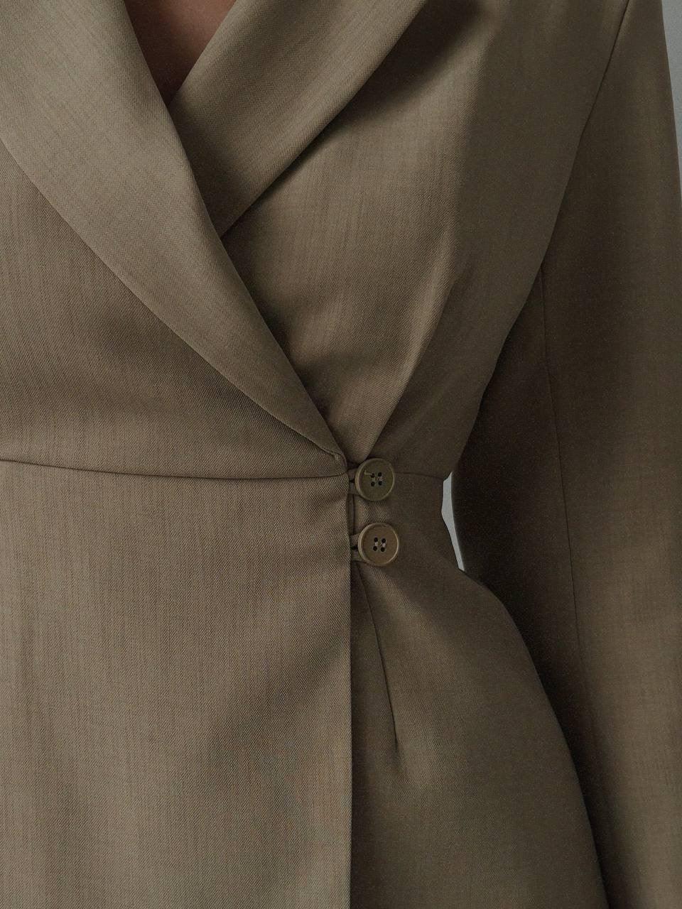 Pile Etekli Zarif Blazer Elbise