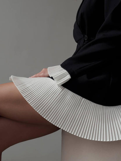 Pile Etekli Şık Blazer Elbise