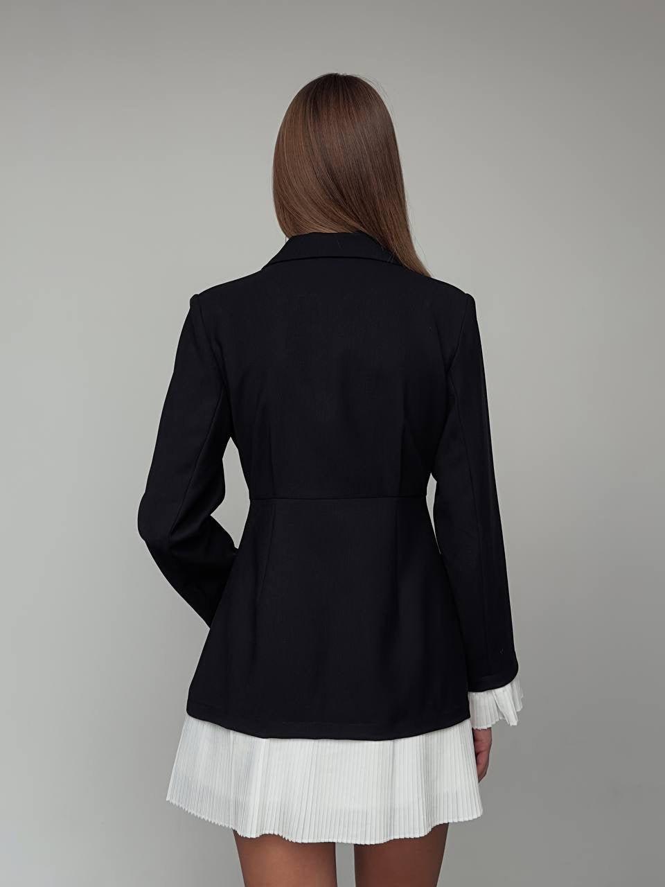 Pile Etekli Şık Blazer Elbise