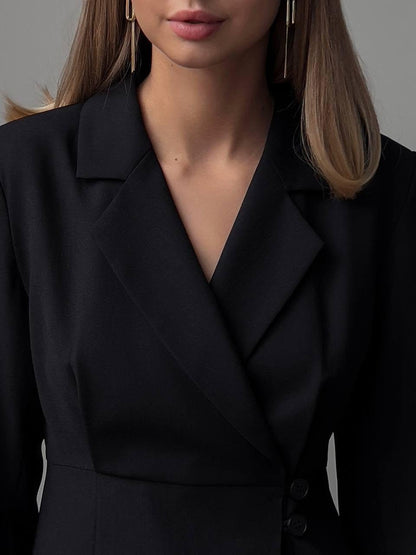 Pile Etekli Şık Blazer Elbise